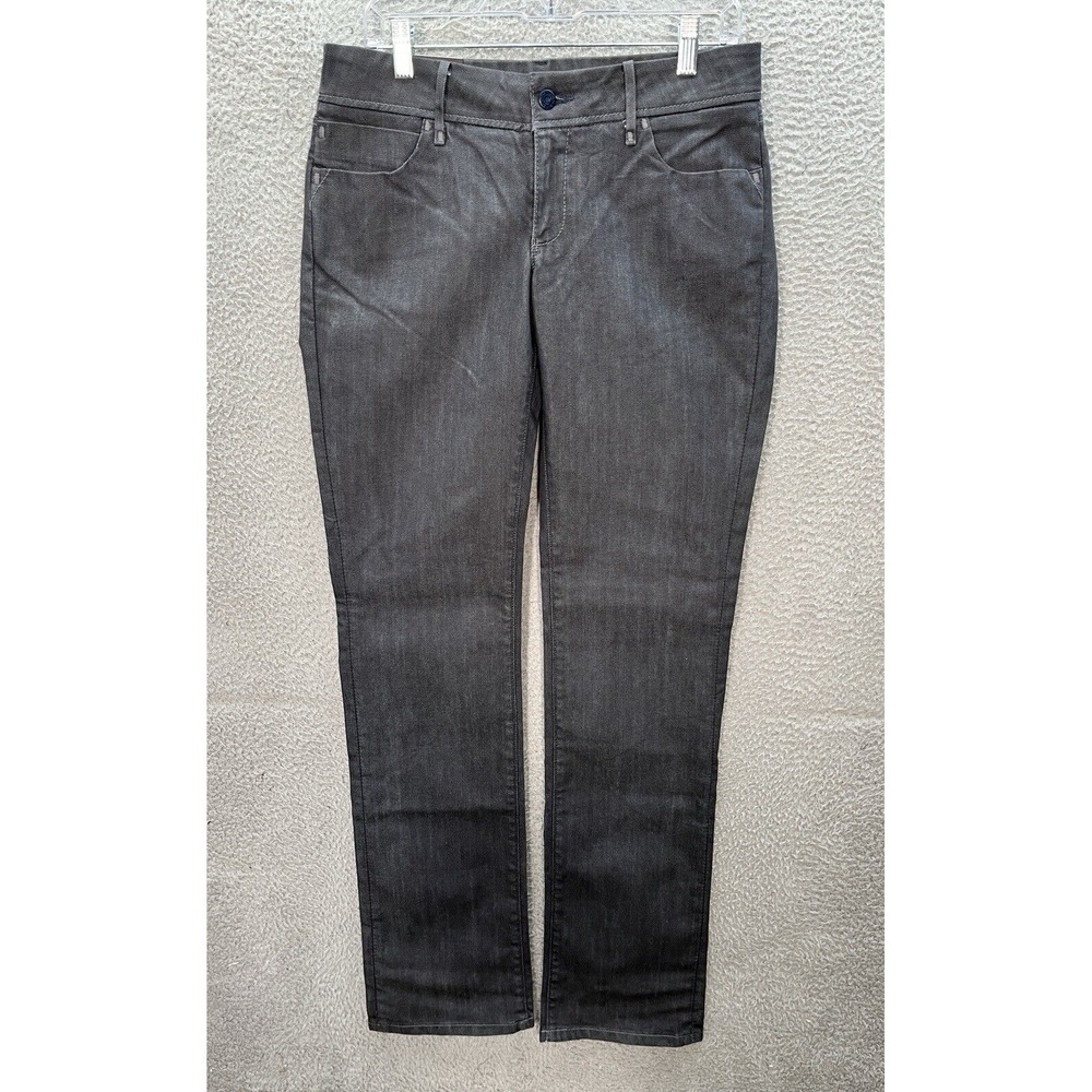 Banana Republic Jeans Womens 10L Gray Denim Classic Straight Leg Low Rise Preppy
